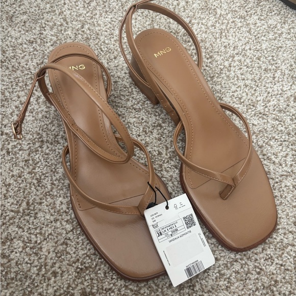 Mango Shoes - Mango Tan Minimalist Sandals